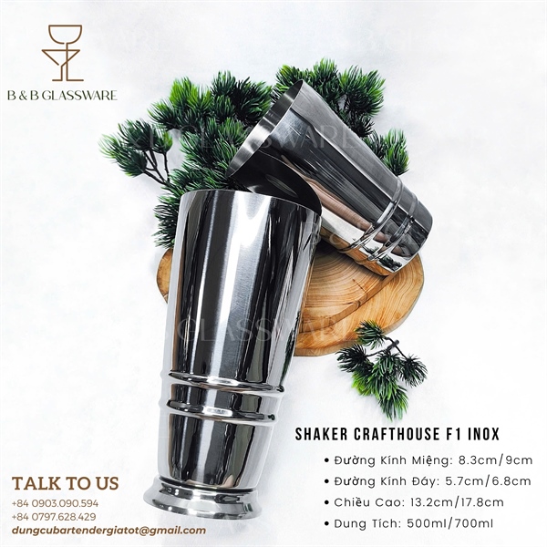Bộ Shaker Crafthouse F1 Inox - ảnh 2