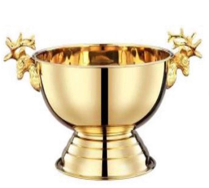 Bowl Inox Mạ Vàng Tay Cầm Nai - Vàng