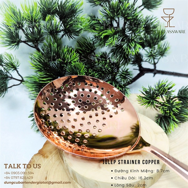 Julep Strainer Copper - ảnh 2