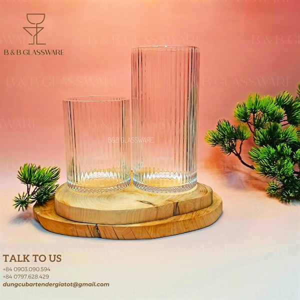 Ly Highball Tròn Sọc Thủy Tinh K340A 390ml 3
