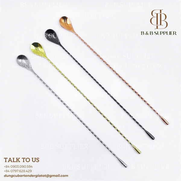 Barspoon Tear-Drop Black 40cm 4