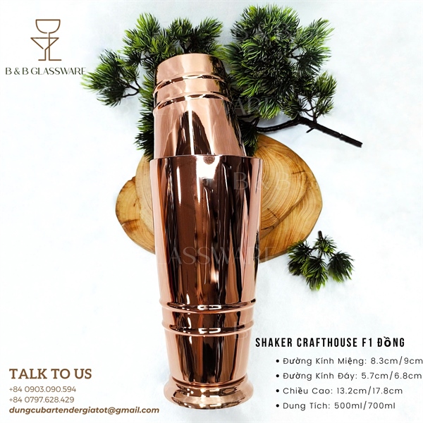 Bộ Shaker Crafthouse F1 Copper