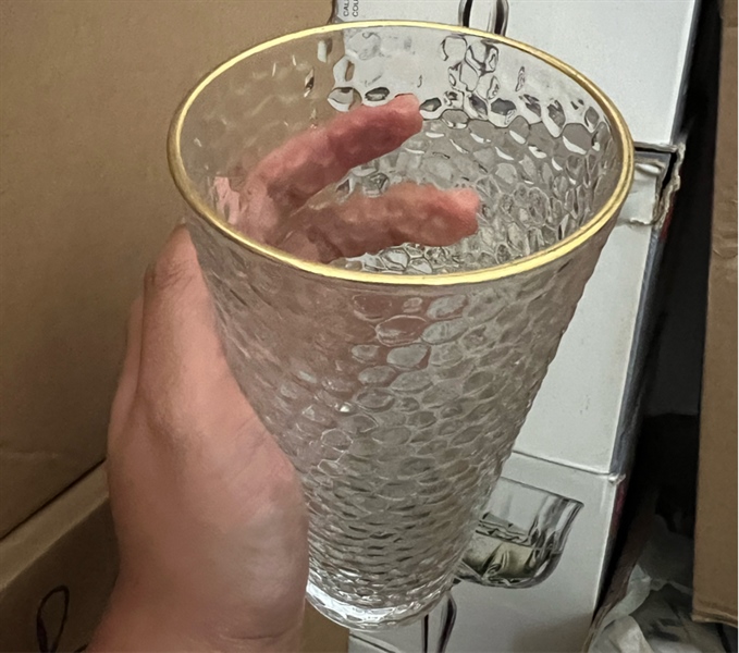 Ly Tumbler Vảy Cá Viền Vàng