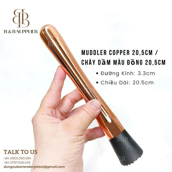 Muddler Copper 20,5cm / Chày Dầm Màu Đồng 20,5cm 3