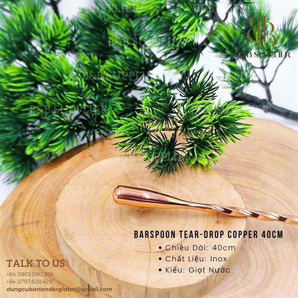 Barspoon Tear-Drop Copper 40cm - ảnh 2