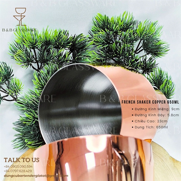 French Shaker Copper 650ml 4