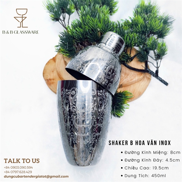 Shaker B Hoa Văn Inox - ảnh 2