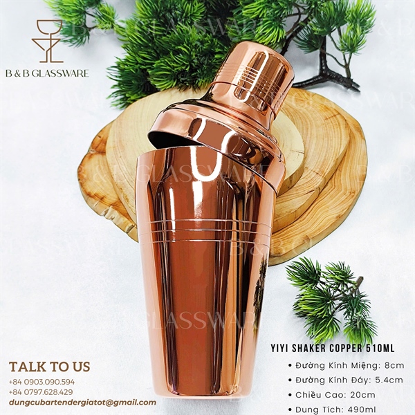 Yiyi Shaker Copper 510ml - ảnh 2