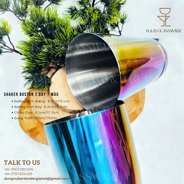 Bộ Shaker Boston 2 Đáy 7 Màu 3