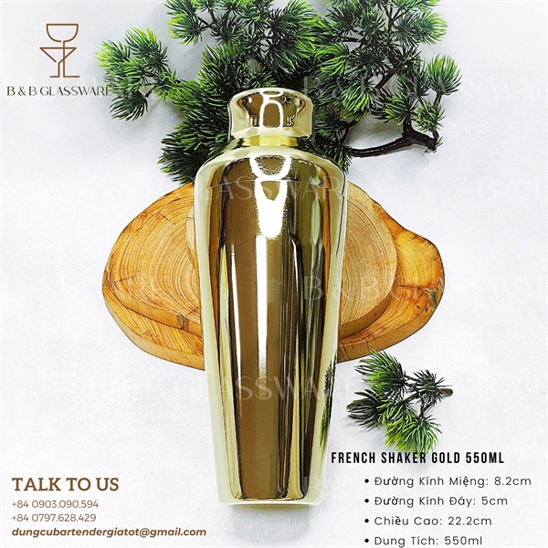 French Shaker Gold 550ml