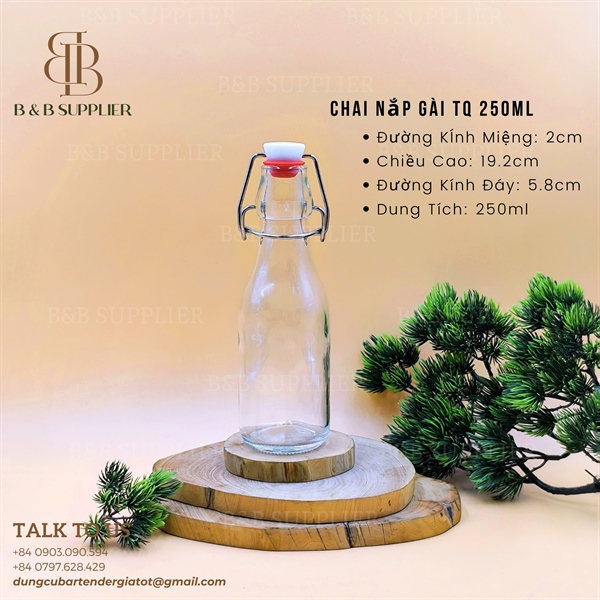 Chai Nắp Gài Thân Tròn B&B