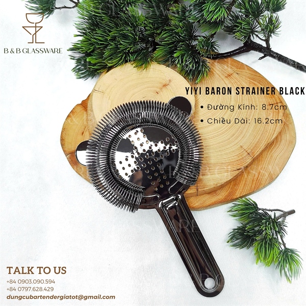 Yiyi Baron Strainer Black