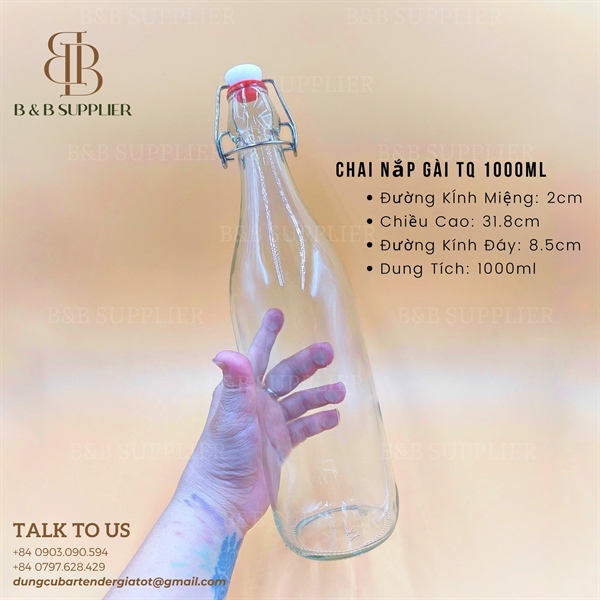 Chai Nắp Gài Thân Tròn B&B 2