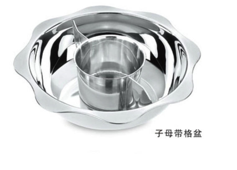 Nồi Lẩu 2 Ngăn + Giữa Tròn 32cm