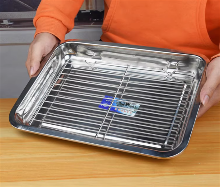 Khay Inox Sâu 4,8cm – Size 36cm x 27cm 3