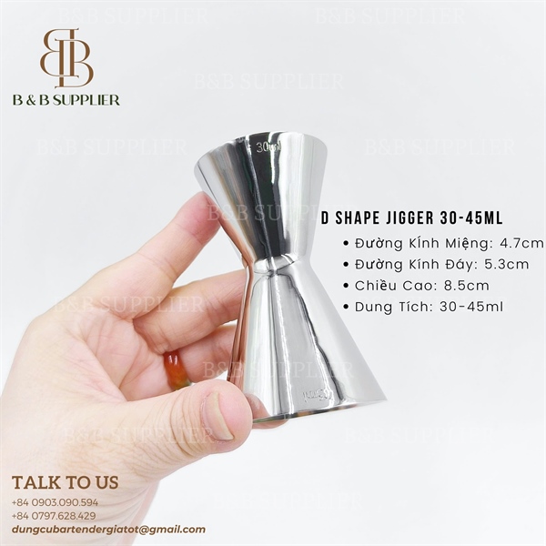 D Shape Jigger 30-45ml 3