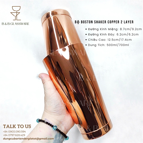Bộ Boston Shaker Copper 2 Layer 4