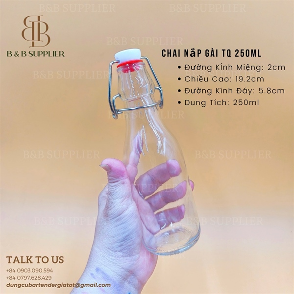 Chai Nắp Gài Thân Tròn B&B 2
