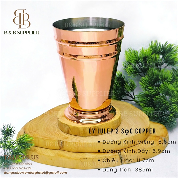Ly Julep 2 Sọc Copper / Julep Cup 2 Stripes Copper