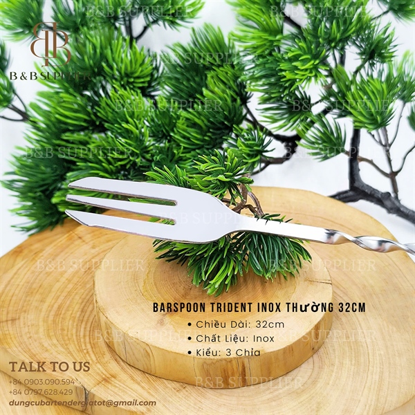 Barspoon Trident Inox Thường 32cm - ảnh 2