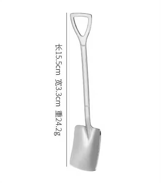 Tô Hai Lớp Bingsu Tráng Miệng Đồ Ngọt Phong Cách Hàn Quốc - Muỗng Kiểu xẺng Vuông / Inox Nhám