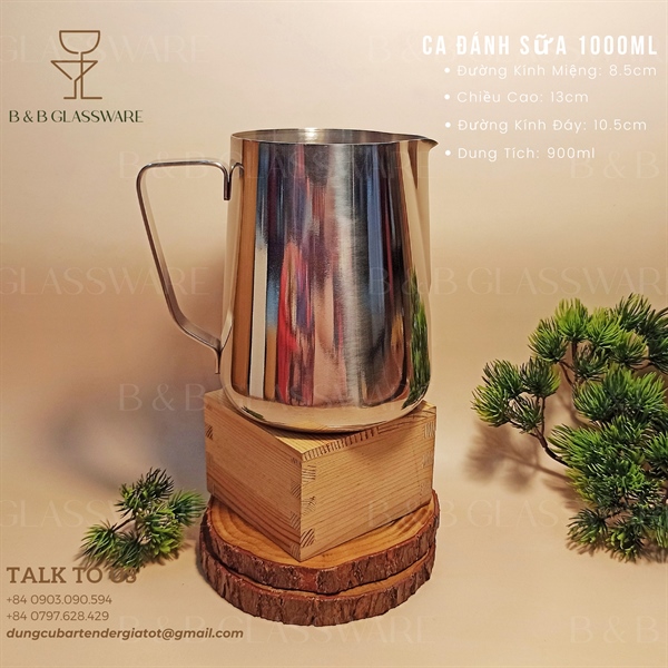 Ca Đánh Sữa Inox 1000ml