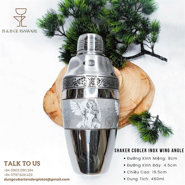 Shaker Cobbler Inox Wing Angel