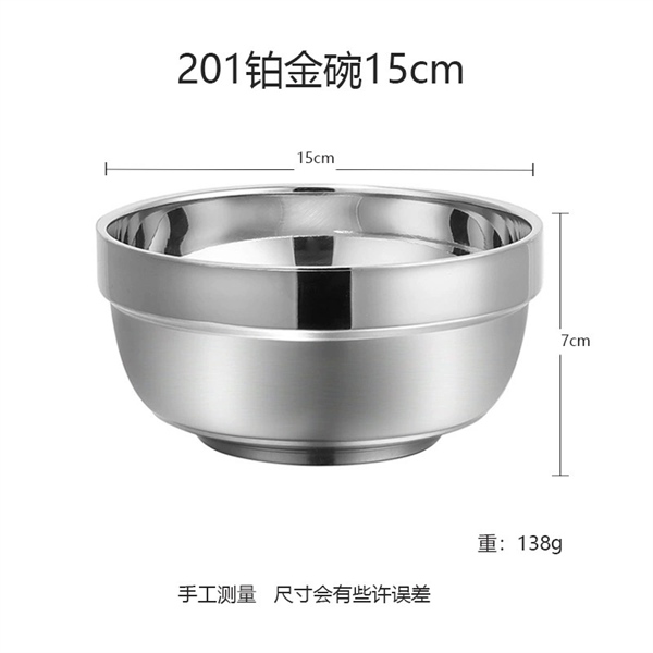 Tô Chén Inox 201 Gia Dụng Quán Ăn - 15cm