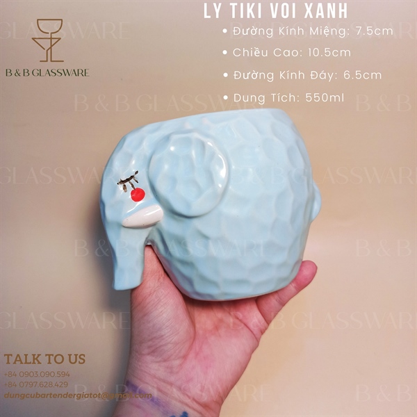 Ly Sứ Tiki Voi Xanh - ảnh 2
