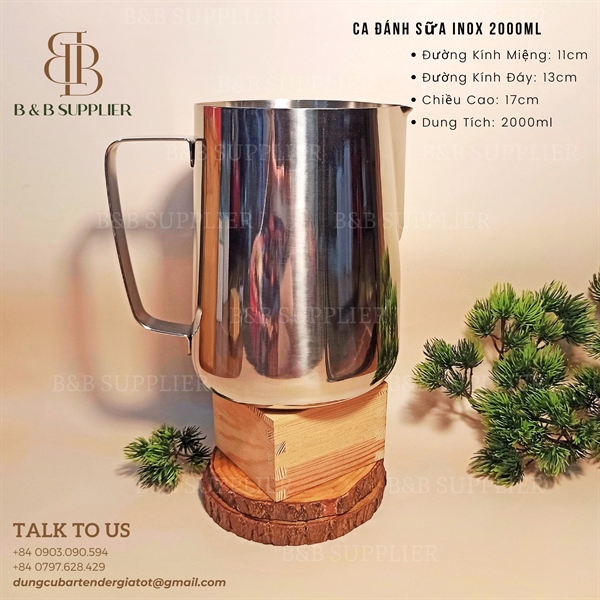 Ca Đánh Sữa Inox 2000ml