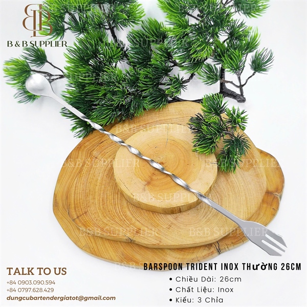 Barspoon Trident Inox Thường 26cm