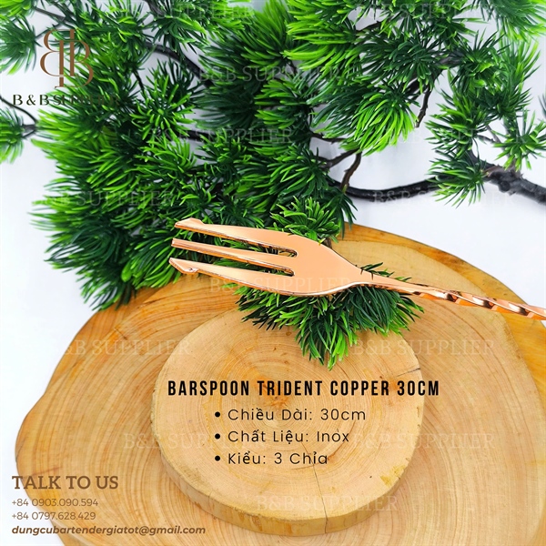 Barspoon Trident Copper 30cm - ảnh 2