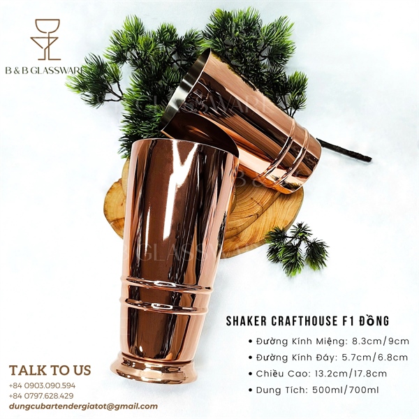 Bộ Shaker Crafthouse F1 Copper - ảnh 2