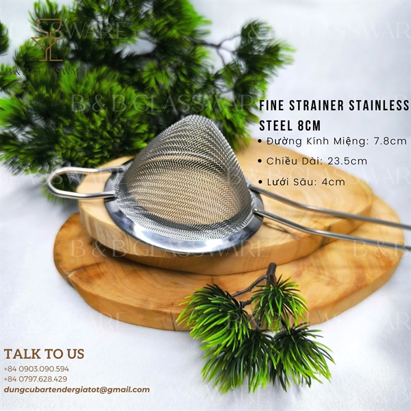 Fine Strainer Stainless Steel 8cm - ảnh 2