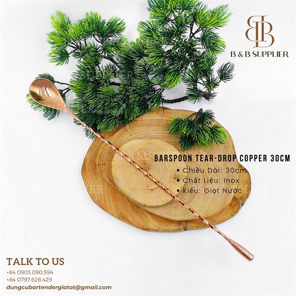 Barspoon Tear-Drop Copper 30cm