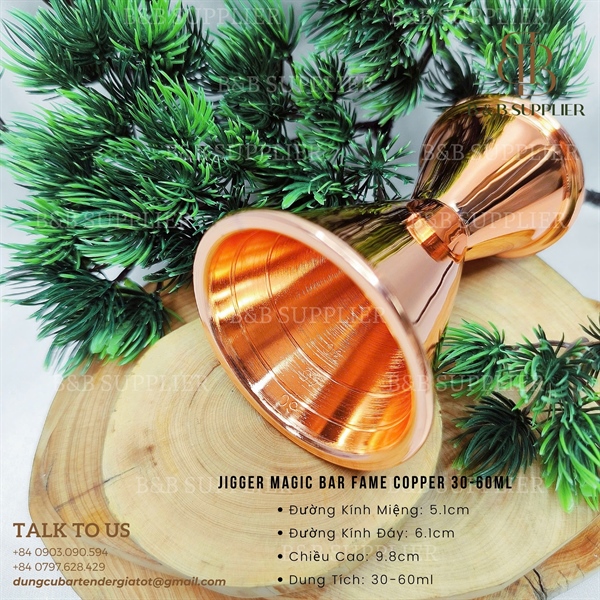 Jigger Magic Bar Fame Copper 30-60ml 2
