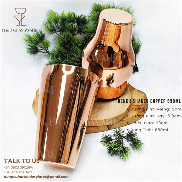 French Shaker Copper 650ml 3