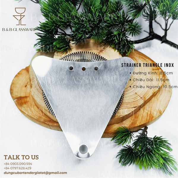 Lược Đá Tam Giác Màu Inox / Strainer Triangle Inox - ảnh 2