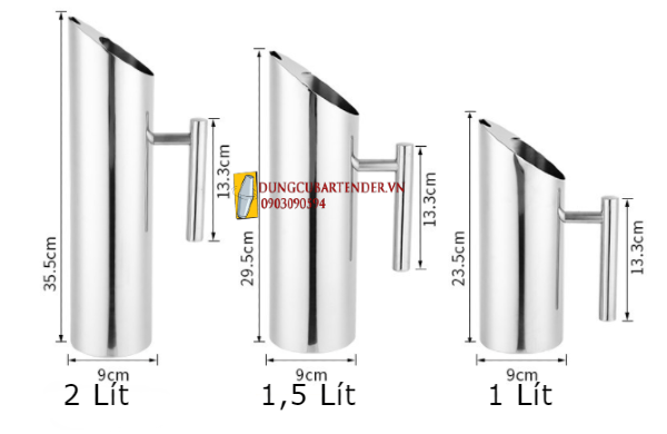 Ca Nước Phục Vụ 1 - 1,5 - 2 Lít - 2 Lít