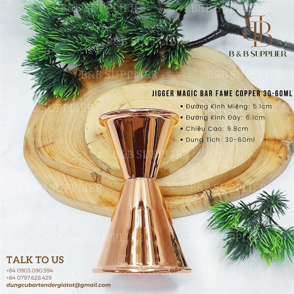 Jigger Magic Bar Fame Gold 30-60ml - Copper