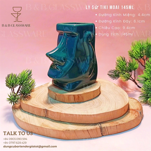 Ly Sứ Tiki Moai 145ml - ảnh 2