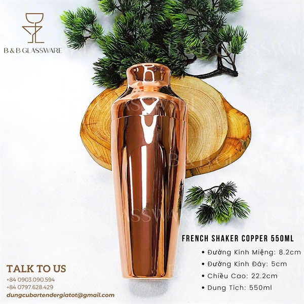 French Shaker Copper 550ml