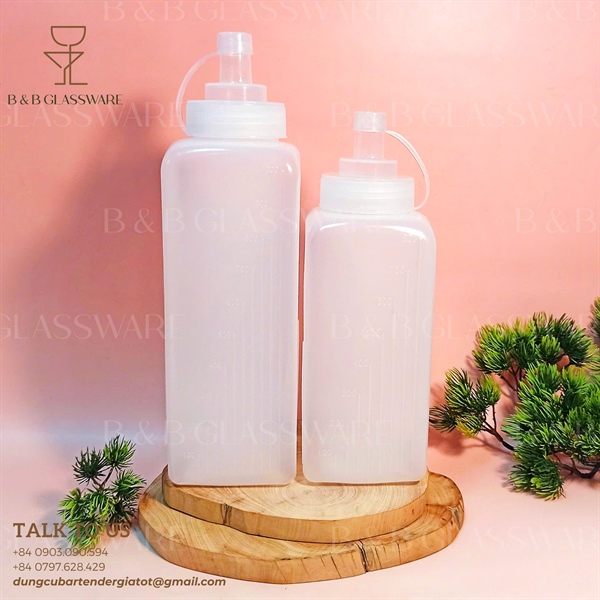 Chai Sốt Vuông Nhựa 800ml 3