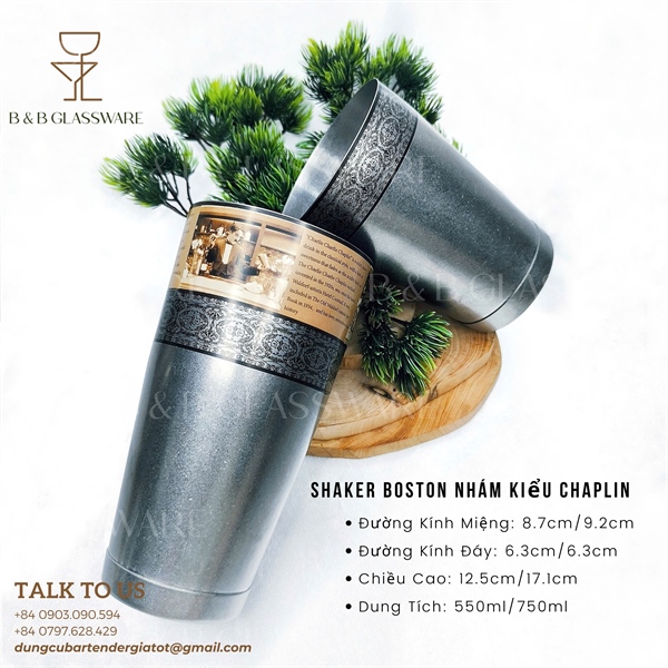 Bộ Shaker Boston Nhám Kiểu Chaplin - ảnh 2