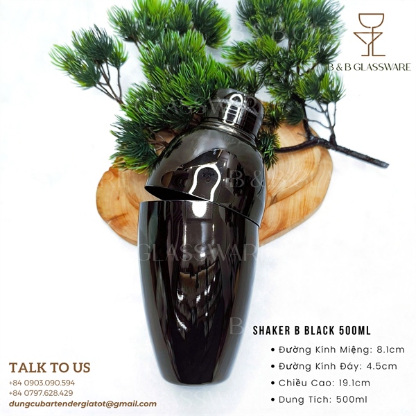 Shaker B Black 500ml 2