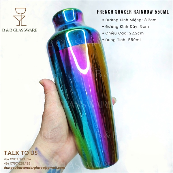 French Shaker Rainbow 550ml 5
