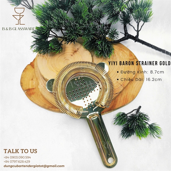 Yiyi Baron Strainer Gold