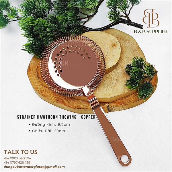 Strainer Hawthorn Thowing - Copper - ảnh 2