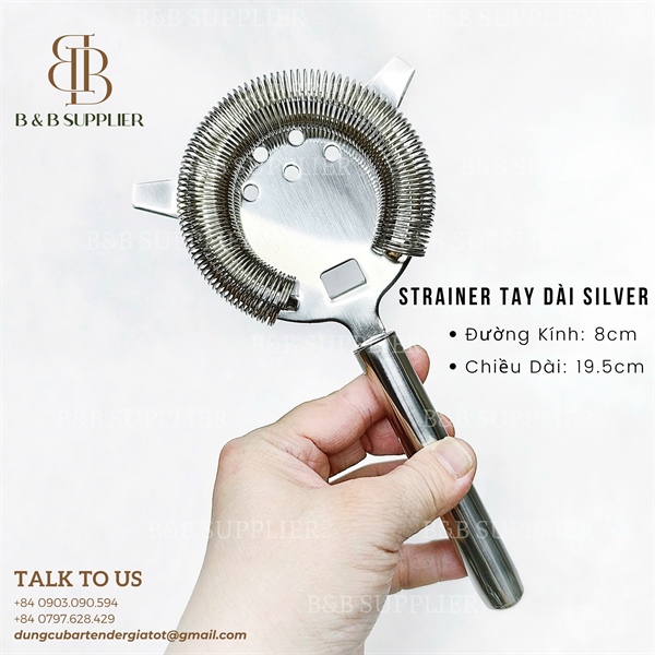 Strainer Tay Dài Silver 3