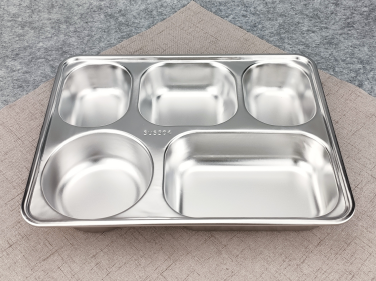 Khay Ăn Cơm Bếp Công Nghiệp Sâu Lòng 28.2 x 22 x 4cm – Inox 201, Không Khay Đũa Muỗng - 201 / Có Khay Đũa Muỗng